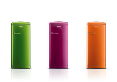 Chłodziarki Funky jednodrzwiowe z zamrażalnikiem wewnętrznym z linii Retro