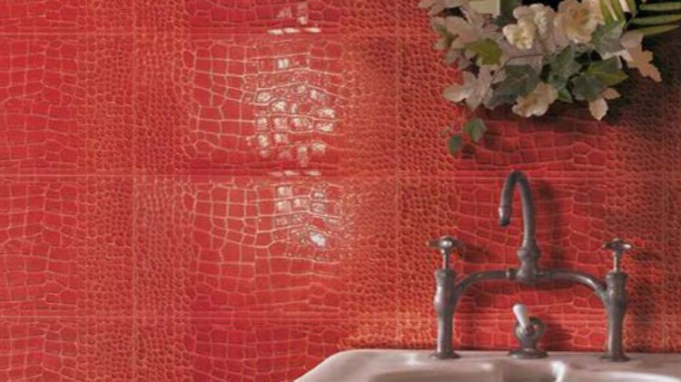 Ceramika imitująca skórę krokodyla Ceramika imitująca skórę krokodyla