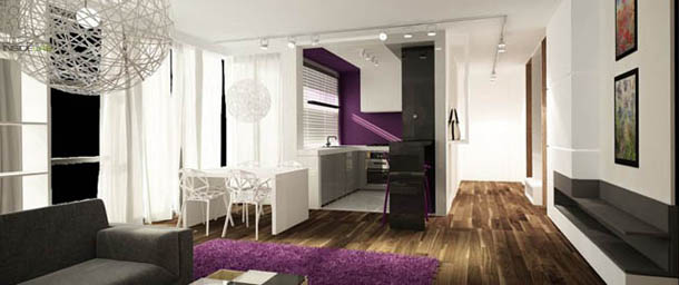 Apartament we fioletach - nowocześnie i glamour Apartament we fioletach - nowocześnie i glamour