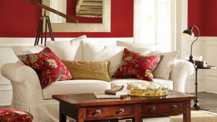 Czerwony kolor ścian