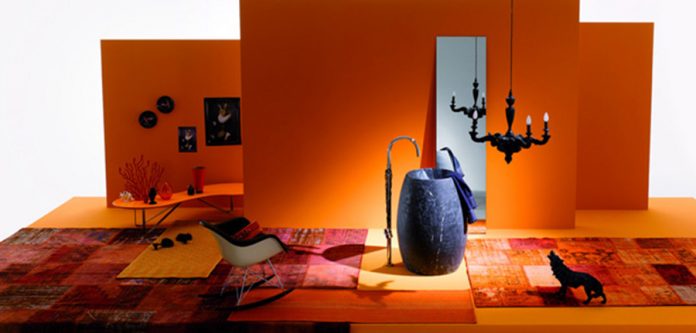 Stojąca umywalka z marmuru