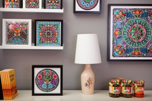 Łowickie akcenty w mieszkaniu. folkstar.pl