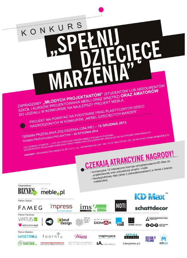 Projektancie weź udział w konkursie Spełnij dziecięce marzenia 2014 