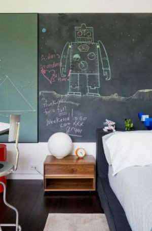 czarne ściany w pokoju dziecinnym, fot.: Hufft Projects