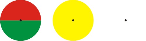 Wyjaśnienie zasady powidoku, czyli kontrastu następczego; źródło: historiasztuki.com.pl Wyjaśnienie zasady powidoku, czyli kontrastu następczego; źródło: historiasztuki.com.pl