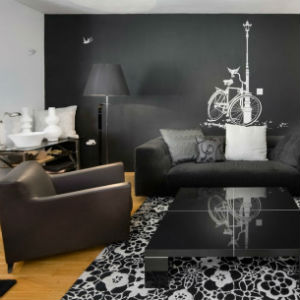 czarne ściany w mieszkaniu, fot.: Elad Goen Photography