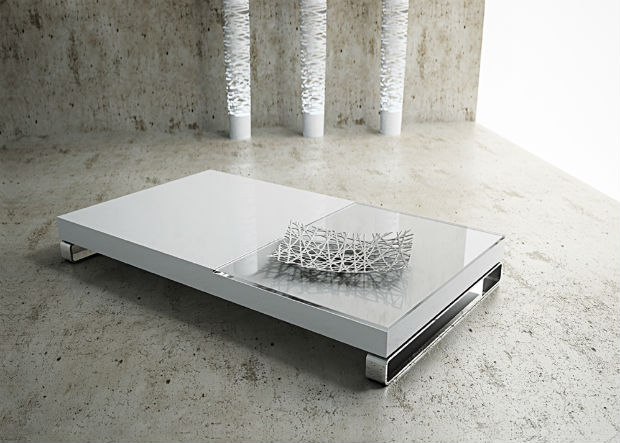 Białe meble w salonie