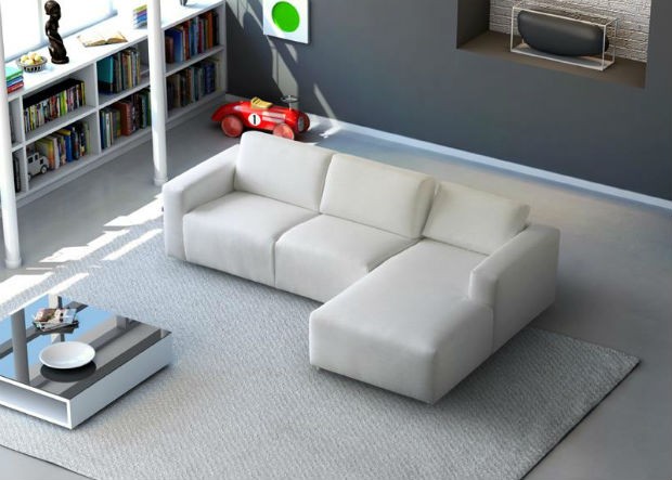 Białe meble w salonie