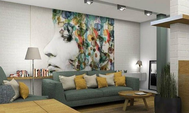 Białe ściany w salonie, fot.: Studio Projektowe Metraż