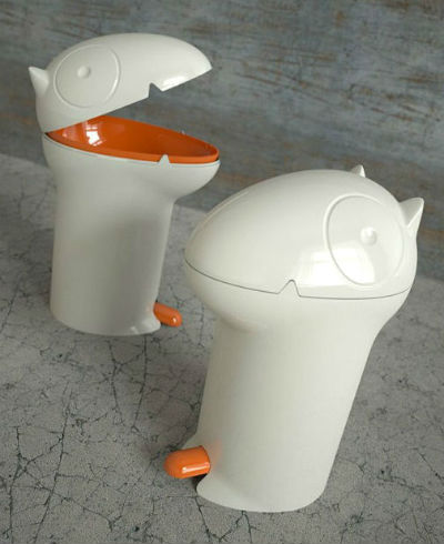 Kosz na śmieci w kształcie zwierzęcia, źródło: Propaganda