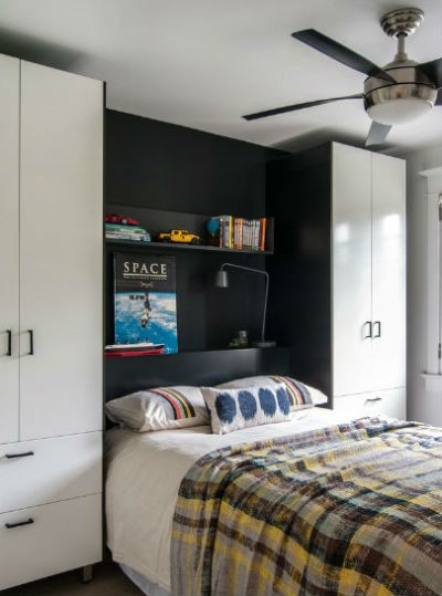 Czarna ściana w pokoju dziecka, fot.: Shirley Meisels