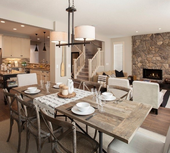 Jadalnia w stylu rustykalnym, fot.: Sabal Homes