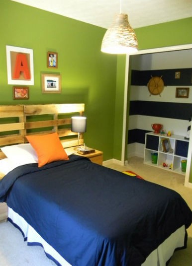 Zielone ściany w pokoju dziecka, fot.: Lakhita Duncan