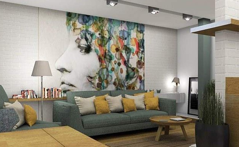 biały kolor ścian w salonie