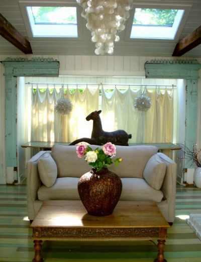 Pomalowana na zielono podłoga