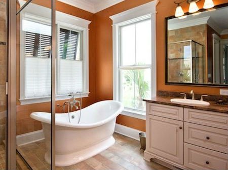 pomaranczowa lazienka houseorhome net