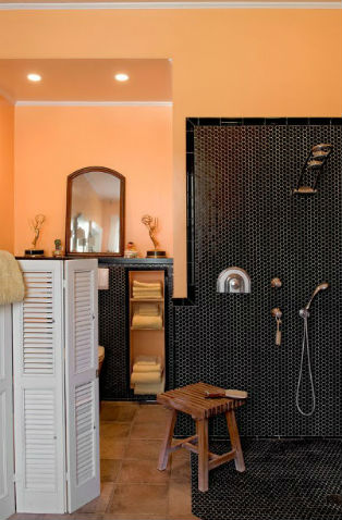 czarna sciana w lazience crisp architects