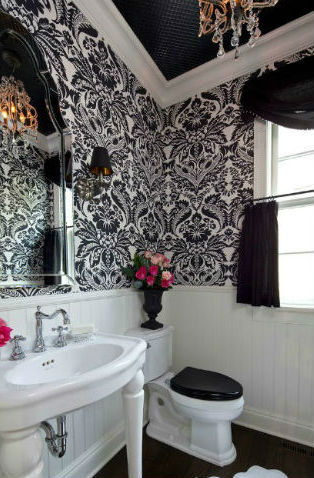 czarna sciana w lazience martha ohara interiors