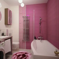 rozowa sciana w lazience irina bruscos