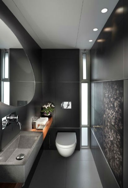 Szara ściana w łazience, fot.: Elad Gonen Photography