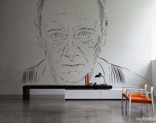 Bohaterowie srebrnego ekranu na ścianie w domu