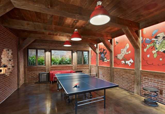 Odważna aranżacja wnętrz - komiks na ścianie, fot,: Anderson Wasney Architects