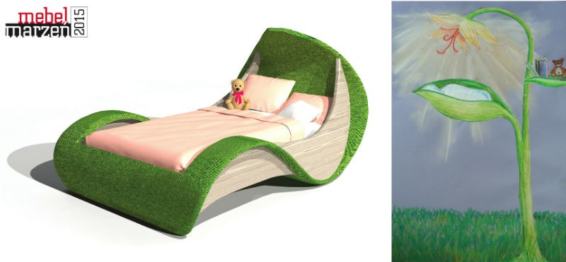 TREND V - Świety spok&oacute;j - Green wave, Sylwia Siekirka - projekt inspirowany rysunkiem Basi Grajner