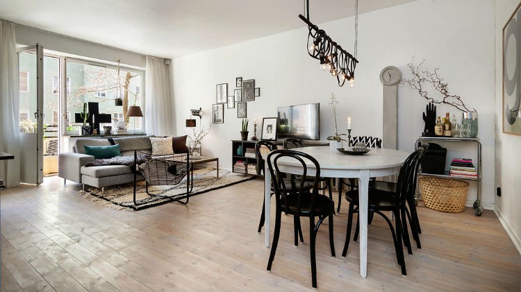 Mieszkanie w stylu skandynawskim, fot.: bosthlm.se