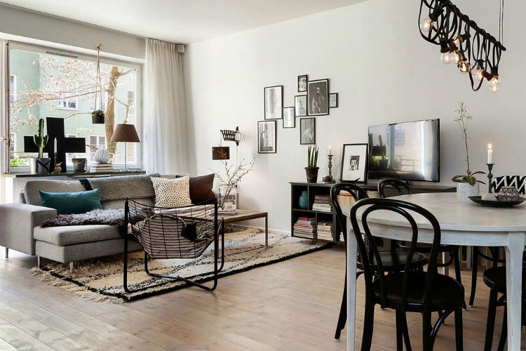 Mieszkanie w stylu skandynawskim, fot.: bosthlm.se