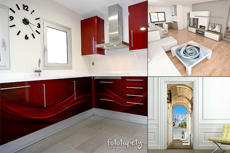 Fototapety we wnętrzach – niekonwencjonalne zastosowania fototapet 3 Fotapeta na drzwiach i meblach