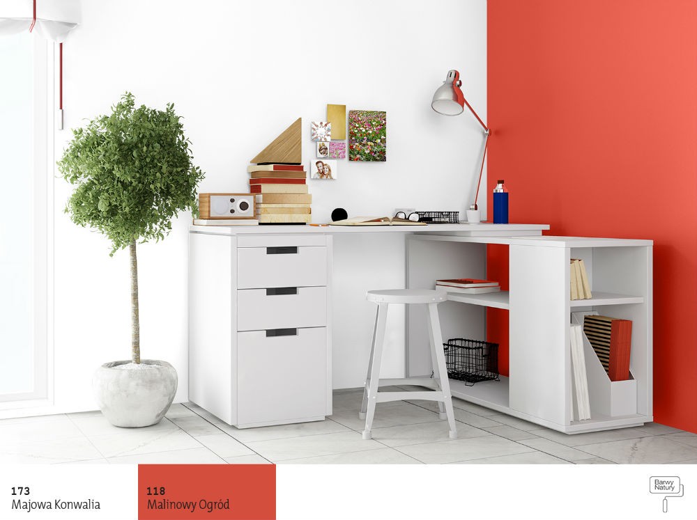 Jedna ściana pomalowana na kolor