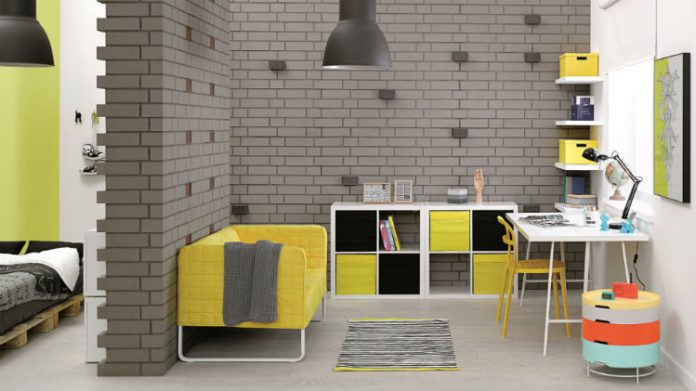 Klinkier w pokoju nastolatka