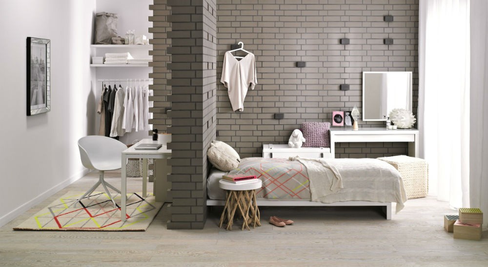 Klinkier w pokoju nastolatka, fot.: Roben