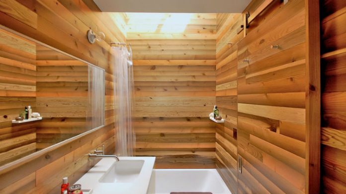 Drewno w łazience