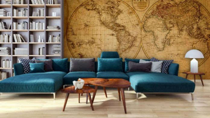 Pomysły na dekorację ściany w salonie - fototapeta