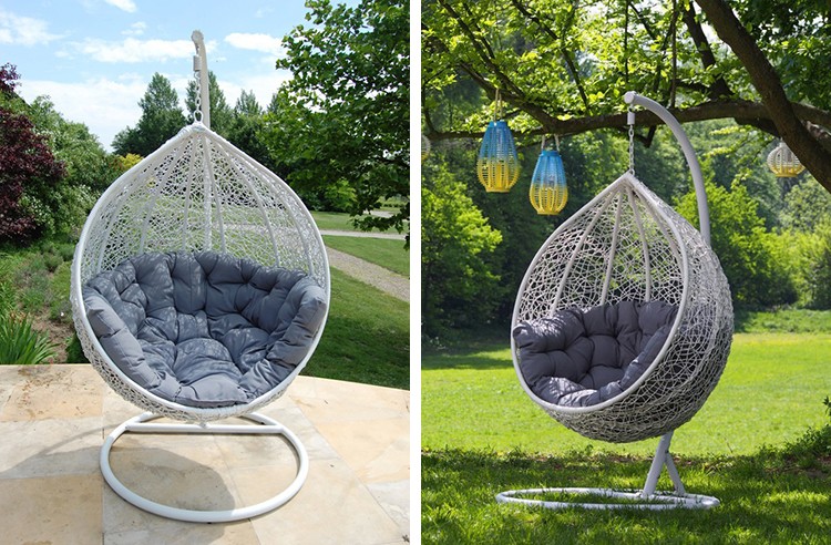Huśtawki technorattanowe COCO Komfort i design na tarasie: huśtawki ogrodowe od 1001mebli.pl