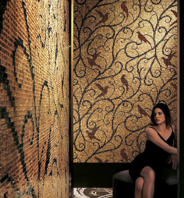 Antyczne piękno mozaika w ptaki