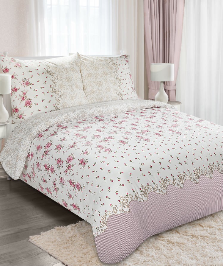 Kwiatowa pościel Eurofirany model Elsa