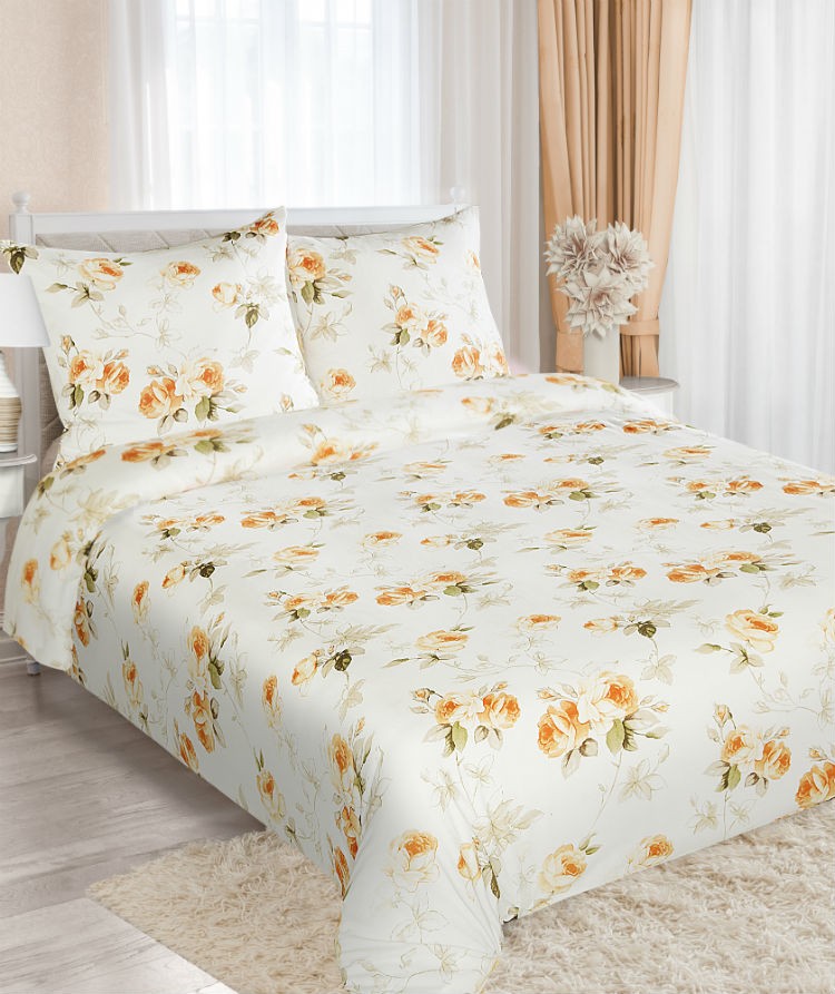 Kwiatowa pościel Eurofirany Olimpia Rosso