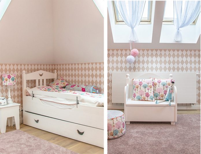 Subtelny i elegancki pokój dla 4-letniej dziewczynki