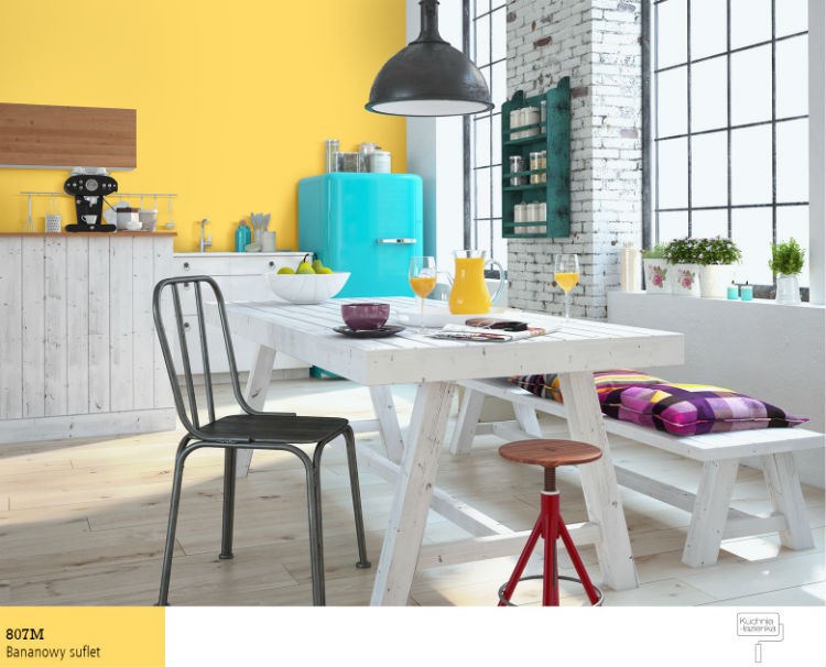 Cytrynowe wnętrza - zatrzymaj lato w swoim domu. 11 Farby do wnętrz Śnieżka Bananowy suflet