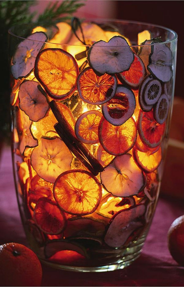 dekoracje na boże narodzenie pomarańcze