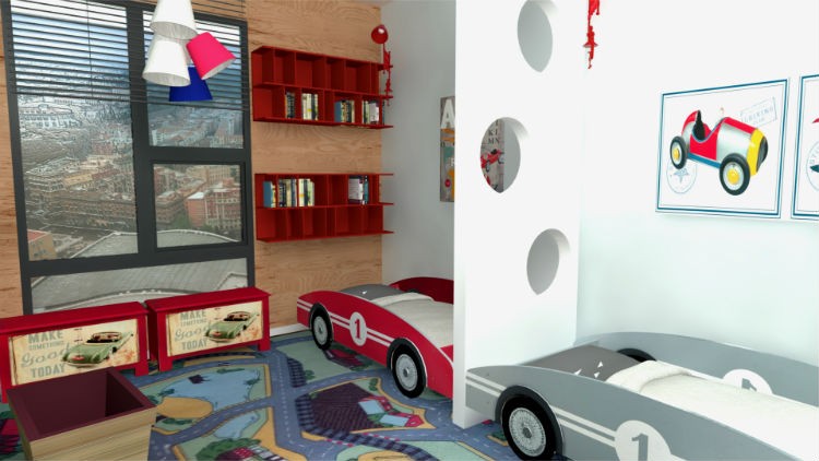 male mieszkanie dla rodziny pokój nastolatka