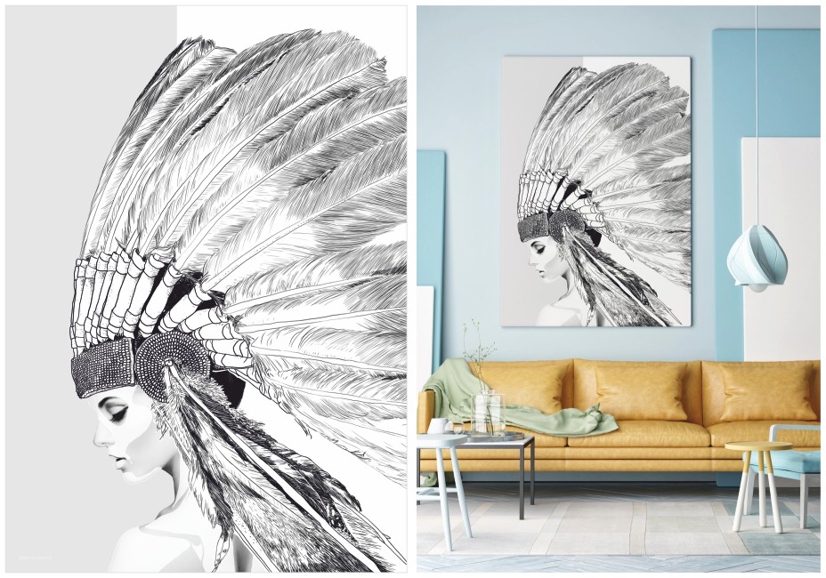 Odmień swoje wnętrze dzięki fototapetom i obrazom drukowanym na płótnie 13 CANVAS INDIAN GIRL obraz