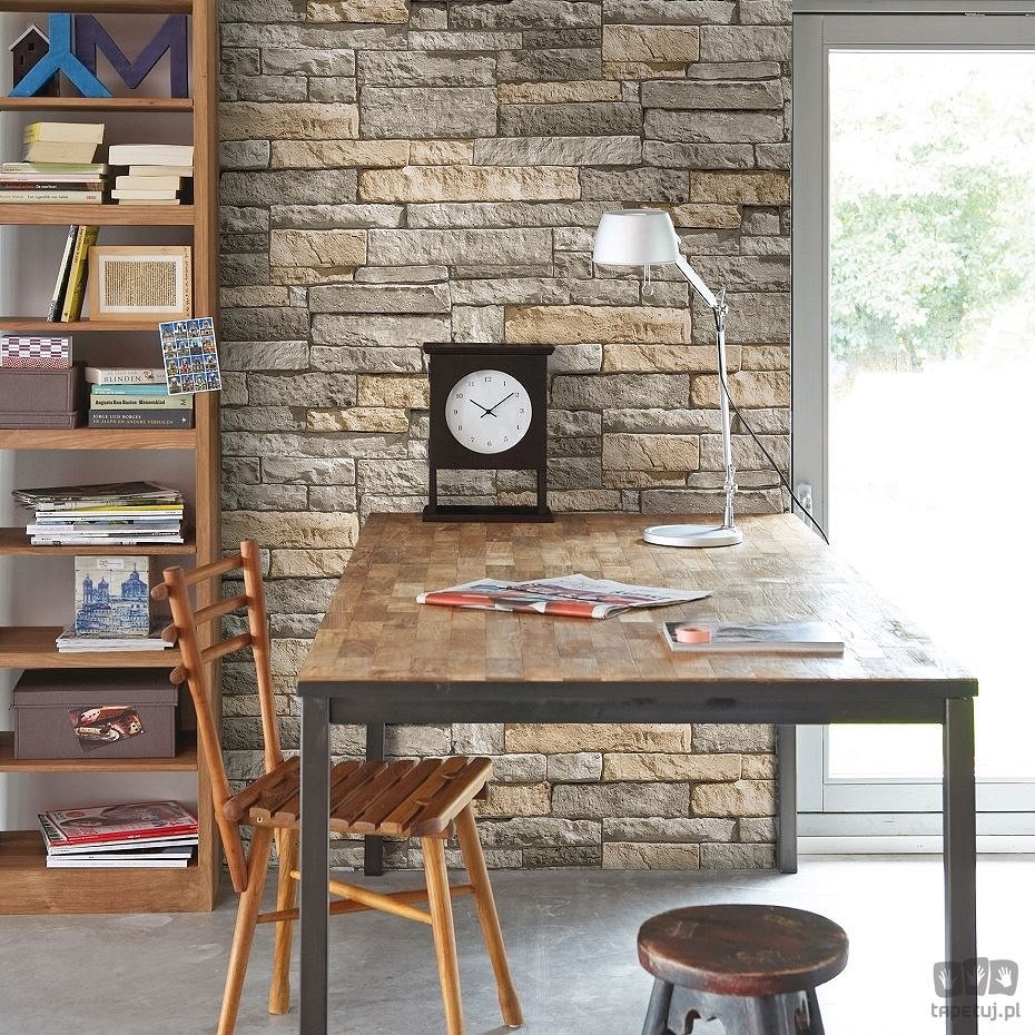 Ściana z pomysłem - aranżacje z tapetą w roli głównej 12 tapeta ceglana