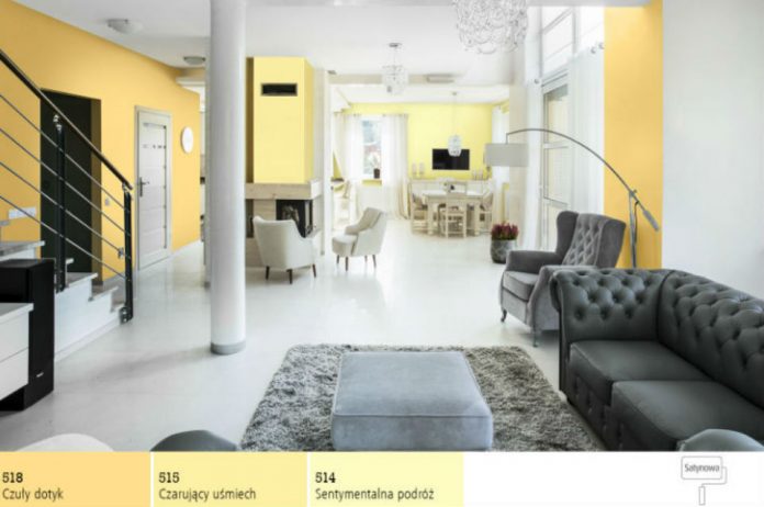 Farby do wnętrz śnieżka żółty