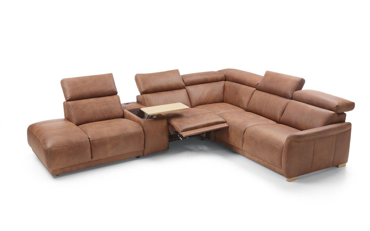 Narożnik Calpe z funkcją relaks PLUS oraz z barem z ruchomym blatem