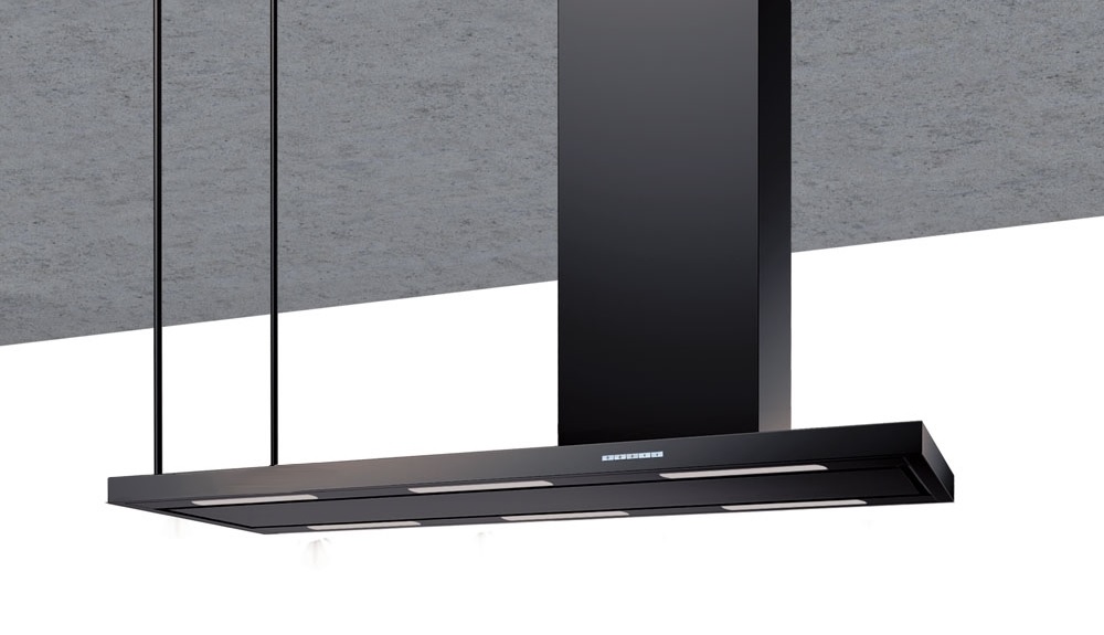 czarny okap w kuchni